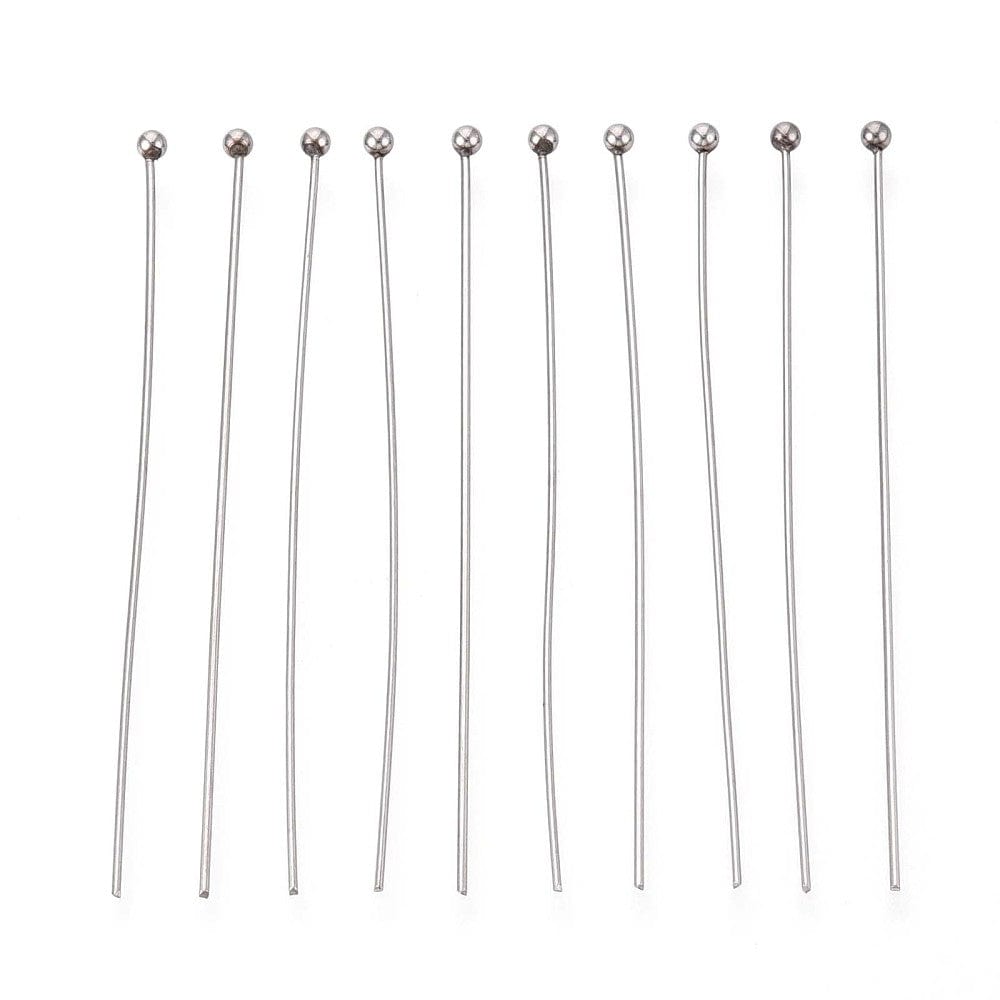 Vandfast Perlestave – Rustfrit Stål (50x0,5mm) 25 stk - Uniq Perler - 116047