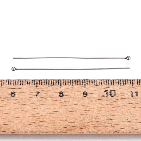 Vandfast Perlestave – Rustfrit Stål (50x0,5mm) 25 stk - Uniq Perler - 116047