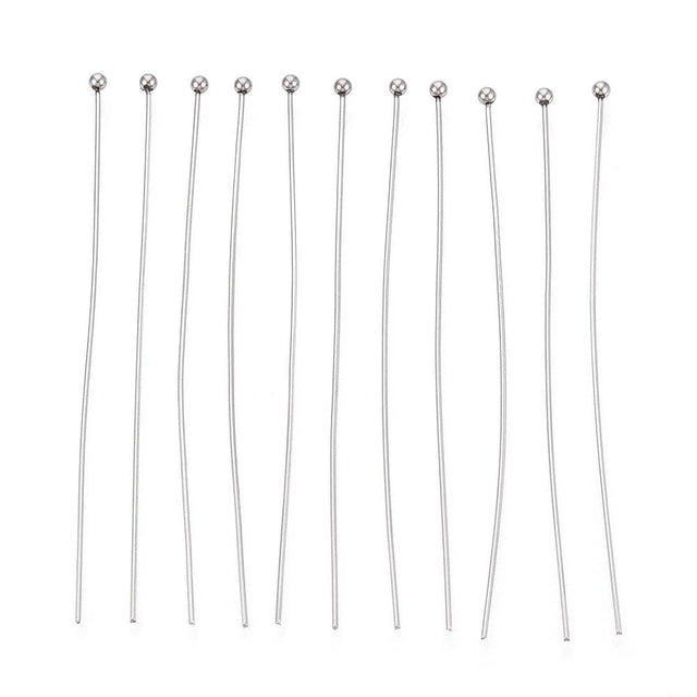 Vandfast Perlestave – Rustfrit Stål (60x0,5mm) 25 stk - Uniq Perler - 116046