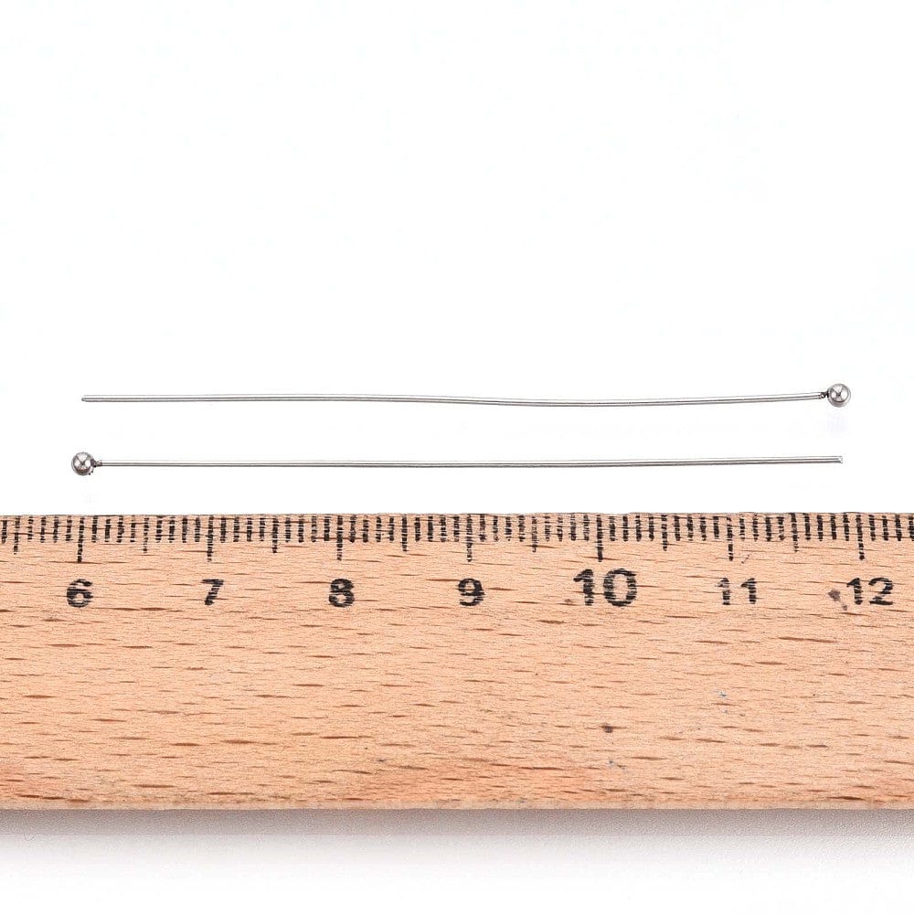 Vandfast Perlestave – Rustfrit Stål (60x0,5mm) 25 stk - Uniq Perler - 116046