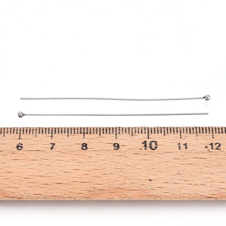 Vandfast Perlestave – Rustfrit Stål (60x0,5mm) 25 stk - Uniq Perler - 116046