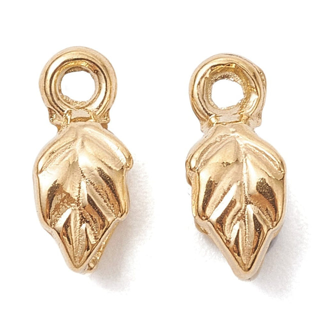 Vandfast Pinch Bail - 18K Forgyldt Stål (9,5x4mm, 4 stk) - Uniq Perler - 739591