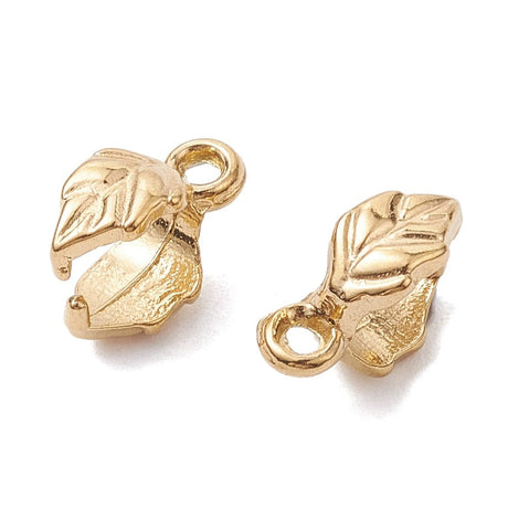 Vandfast Pinch Bail - 18K Forgyldt Stål (9,5x4mm, 4 stk) - Uniq Perler - 739591