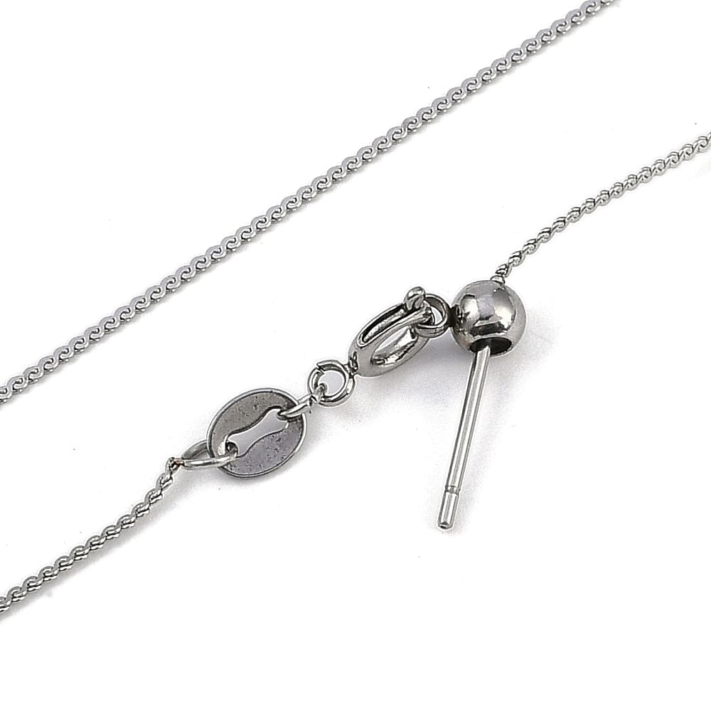 Vandfast Regulerbar Halskæde – Stål (50cm) - Uniq Perler - 116152