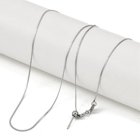 Water-resistant Adjustable Necklace – Steel (50cm) - Uniq Perler - 116152