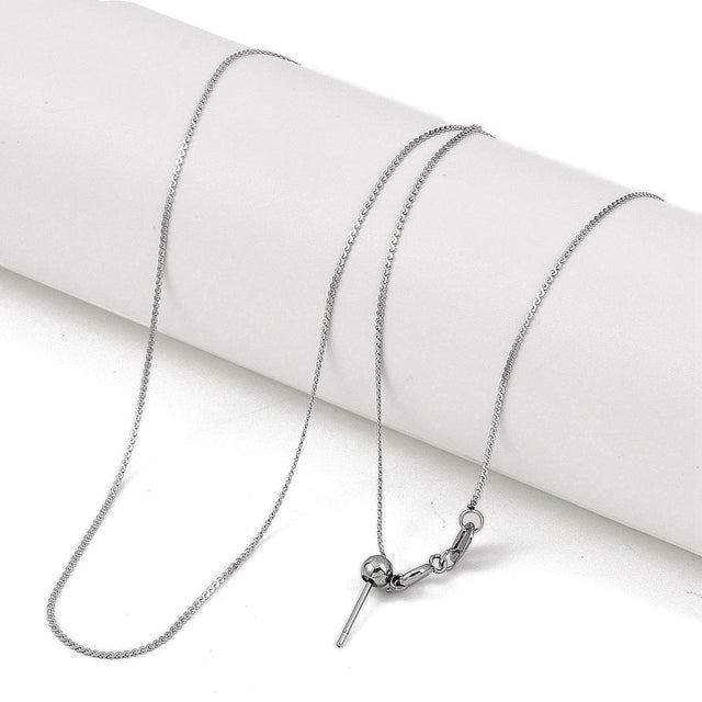 Vandfast Regulerbar Halskæde – Stål (50cm) - Uniq Perler - 116152