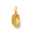 Vandfast Rhinsten Vedhæng – 14K Forgyldt Stål, Light Topaz (14x6mm) - Uniq Perler - 119024