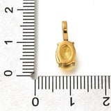 Vandfast Rhinsten Vedhæng – 14K Forgyldt Stål, Light Topaz (14x6mm) - Uniq Perler - 119024