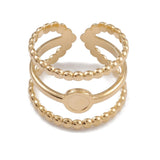 Vandfast Ring Til Pålimning Af Cabochon – 14K Forgyldt Stål - Uniq Perler - 115325