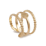 Vandfast Ring Til Pålimning Af Cabochon – 14K Forgyldt Stål - Uniq Perler - 115325