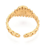 Vandfast Ring Til Pålimning Af Cabochon – 18K Forgyldt Stål - Uniq Perler - 115544