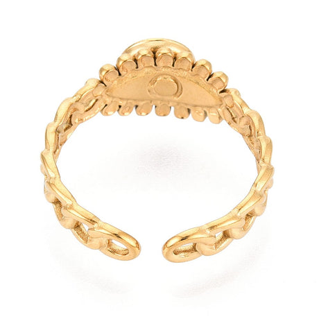 Vandfast Ring Til Pålimning Af Cabochon – 18K Forgyldt Stål - Uniq Perler - 115544