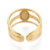 Vandfast Ring Til Pålimning Af Cabochon – 18K Forgyldt Stål - Uniq Perler - 117429