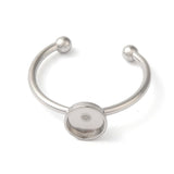 Vandfast Ring Til Pålimning Af Cabochon – Stål (5 Stk) - Uniq Perler - 114985