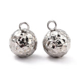 Vandfast Rundt Vedhæng, Stål, 11x8 mm, 2 stk. - Uniq Perler - 113502