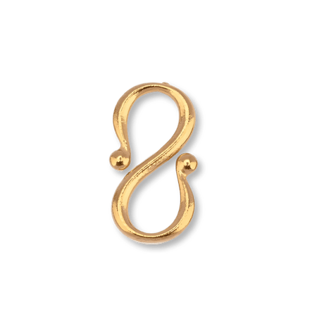 Vandfast S - Lås, 18K Forgyldt Stål, 13x6,5mm - Uniq Perler - 477648