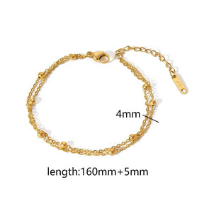 Wasserdichtes Satellitenarmband – 18K Vergoldet Stahl (16+5cm) - Uniq Perler - 5569326