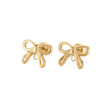 Water-resistant Cancel Ear studs, Gold-plated Steel, (12x15mm) - Uniq Perler - 113522