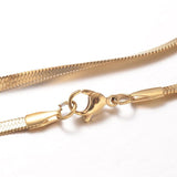 Vandfast Snake Halskæde – Forgyldt Stål (45cm) - Uniq Perler - 111434