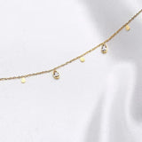 Vandfast Snake Halskæde Med Klare Zirkonia Sten - Forgyldt (40+4cm) - Uniq Perler - 113362