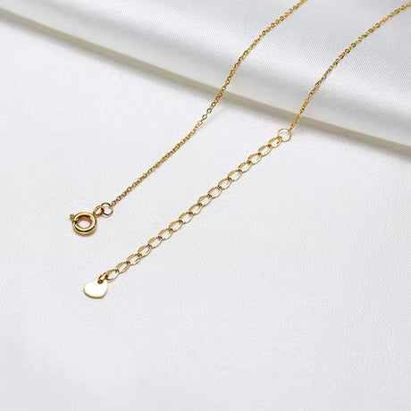 Vandfast Snake Halskæde Med Klare Zirkonia Sten - Forgyldt (40+4cm) - Uniq Perler - 113362