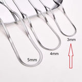 Vandfast Snake Halskæde – Stål (45+5cm, 3mm Bred) - Uniq Perler - 12155531