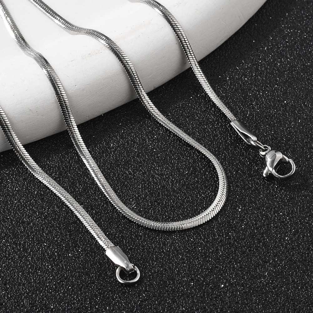 Vandfast Snake Halskæde - Stål (45cm) - Uniq Perler - 