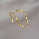 Vandfast Snowflake Armbånd – Forgyldt Stål (17+5cm) - Uniq Perler - 115179