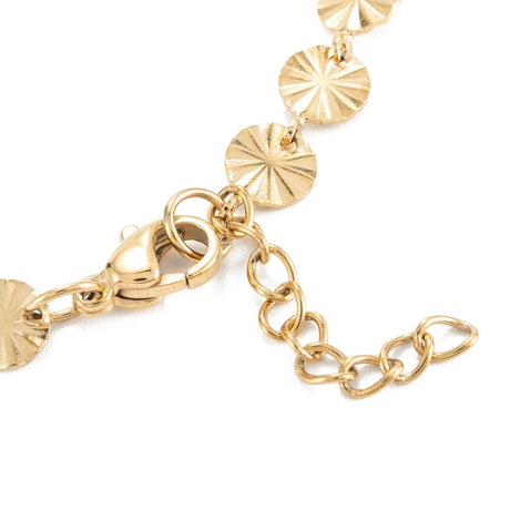 Vandfast Snowflake Armbånd – Forgyldt Stål (19cm) - Uniq Perler - 113930