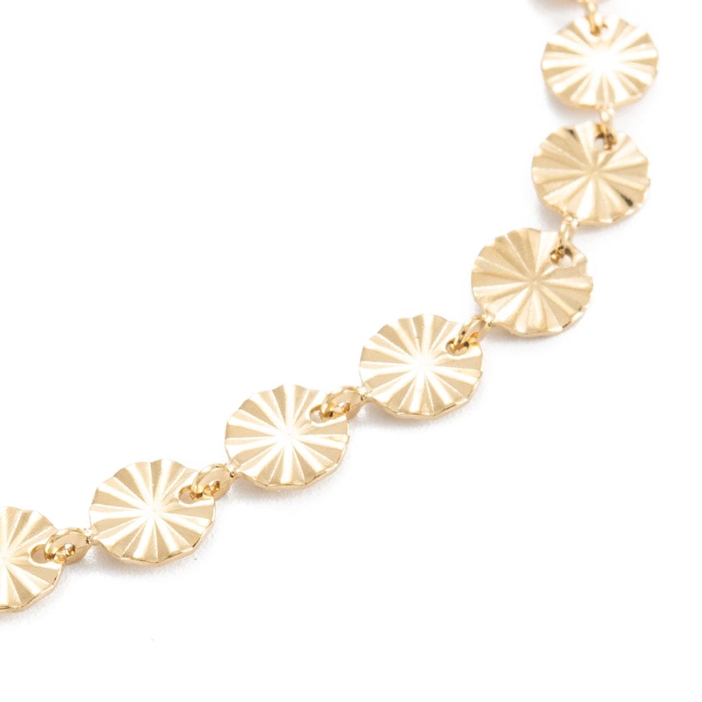 Vandfast Snowflake Armbånd – Forgyldt Stål (19cm) - Uniq Perler - 113930