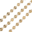 Water-resistant Snowflake Chain – Gold-plated Steel (4x0.5mm, 1m) - Uniq Perler - 114897