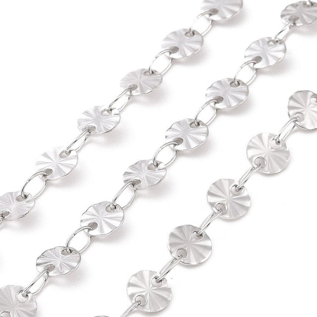 Vandfast Snowflake Kæde, Stål, 5x0,5mm - Uniq Perler - 0000014230