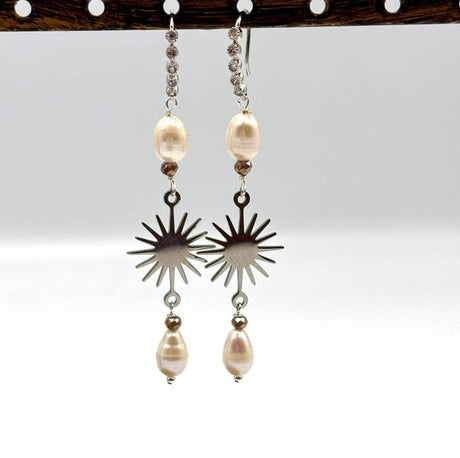 Vandfast Sol Mellemled/Links, Forgyldt Stål, (19x14,5mm, 2 stk.) - Uniq Perler - 150554