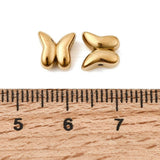 Vandfast Sommerfugl Perle– 18K Forgyldt Stål (8x8x4.8mm) 2 stk - Uniq Perler - 118967
