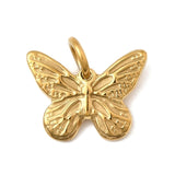Vandfast Sommerfugle Vedhæng - 18K Forgyldt Stål (15,5x11,5mm) - Uniq Perler - 115743