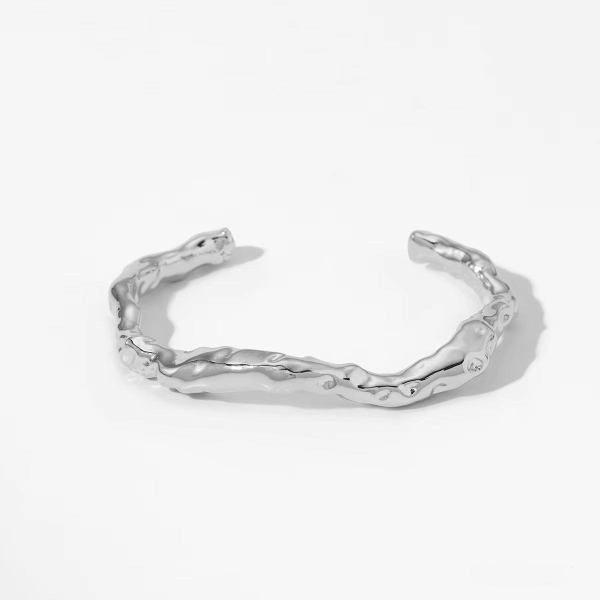 Vandfast Stål armbånd, Organsk look - Uniq Perler - 56788