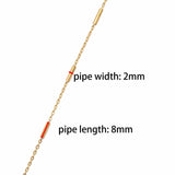 Vandfast Stål Kæde, Forgyldt, 1,5x0,4mm - Uniq Perler - 752982