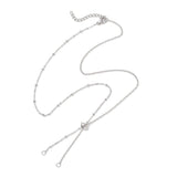 Water-resistant Steel chain – Satellite/slider chain 48 cm + extension chain - Uniq Perler - 