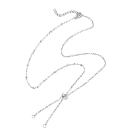 Wasserdichte Stahlkette – Satelliten-/Schiebekette 48 cm + Verlängerungskette - Uniq Perler - 