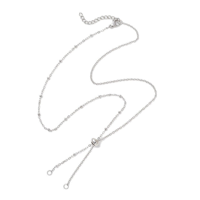 Water-resistant Steel chain – Satellite/slider chain 48 cm + extension chain - Uniq Perler - 