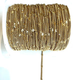 Vandfast "Star" Kæde, Forgyldt Stål, (1,4x2,0mm) - Uniq Perler - 112337