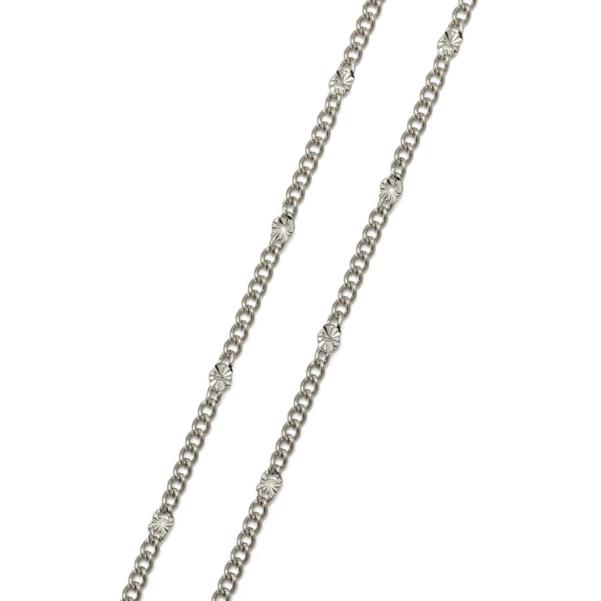 Vandfast Star panser Kæde, Stål, (2mm, 1m) - Uniq Perler - 