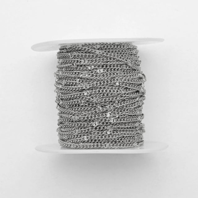 Vandfast Star panser Kæde, Stål, (2mm, 1m) - Uniq Perler - 