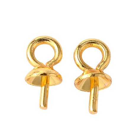 Vandfast Stiftøsken - Forgyldt Stål (7x3mm) 8 stk - Uniq Perler - 113801