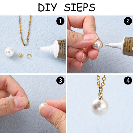 Vandfast Stiftøsken - Forgyldt Stål (7x3mm) 8 stk - Uniq Perler - 113801