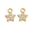 Vandfast Stjerne Vedhæng, 18K Forgyldt Stål, 11x8mm - Uniq Perler - 114576