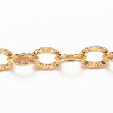 Vandfast Tekstureret Ankerkæde – 18K Forgyldt Stål (3,5x2,5x0,4mm, 10m) - Uniq Perler - 6758411643