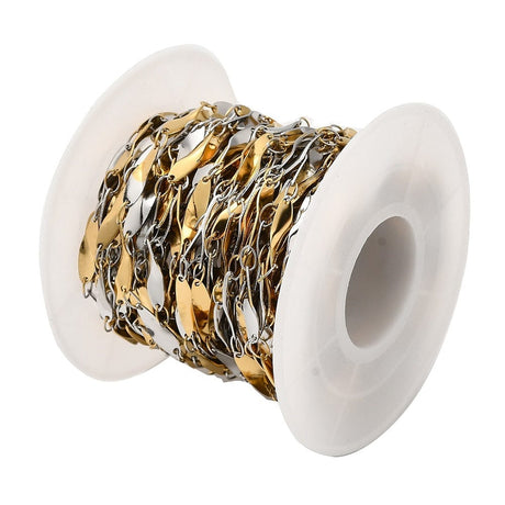 Vandfast To - Farvet Stål Kæde, 3x12mm - Uniq Perler - 113803