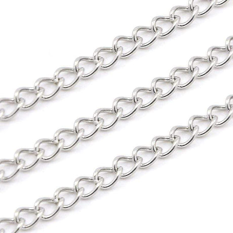 Vandfast Twistet Ankerkæde – Stål (4x3x0,7mm, 10m) - Uniq Perler - 1111489925