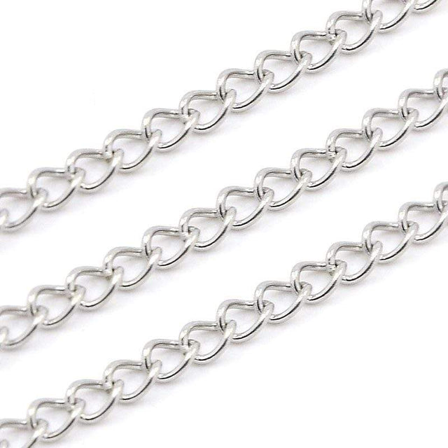 Vandfast Twistet Ankerkæde – Stål (4x3x0,7mm, 10m) - Uniq Perler - 1111489925